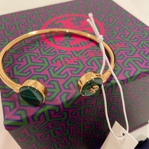 NWT TORY BURCH KIRA SEMI PRECIOUS STONE BANGLE